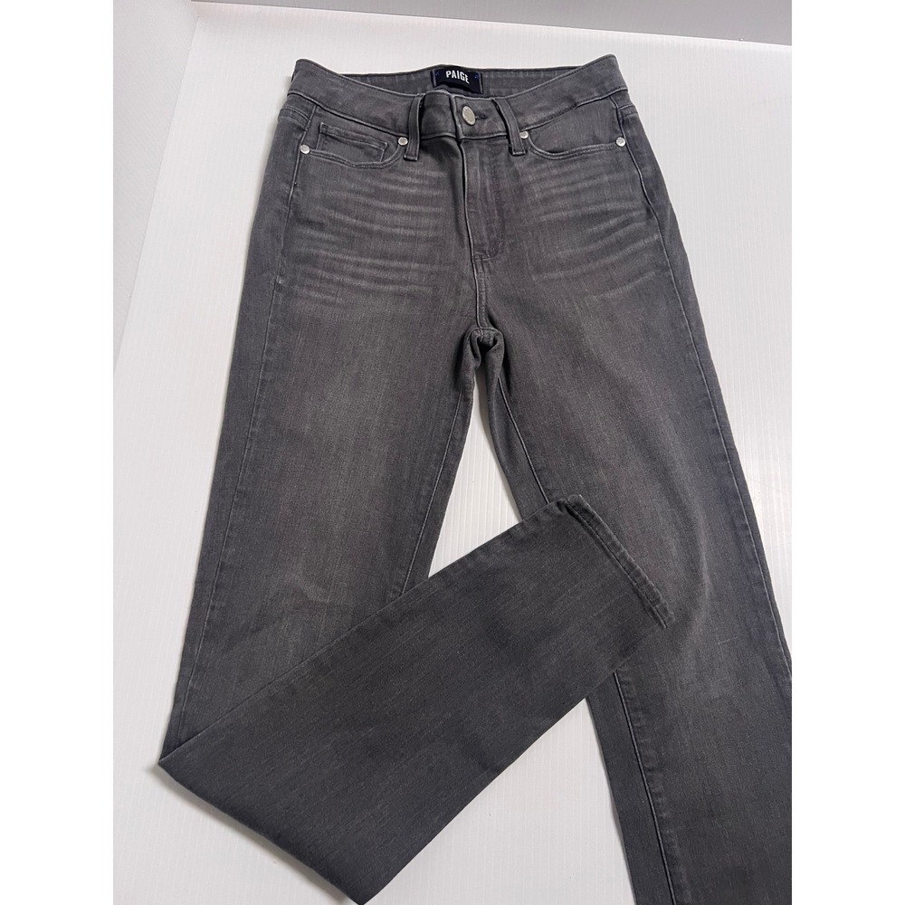 Paige Transcend Skinny Jeans Gray High Rise Denim Size 25